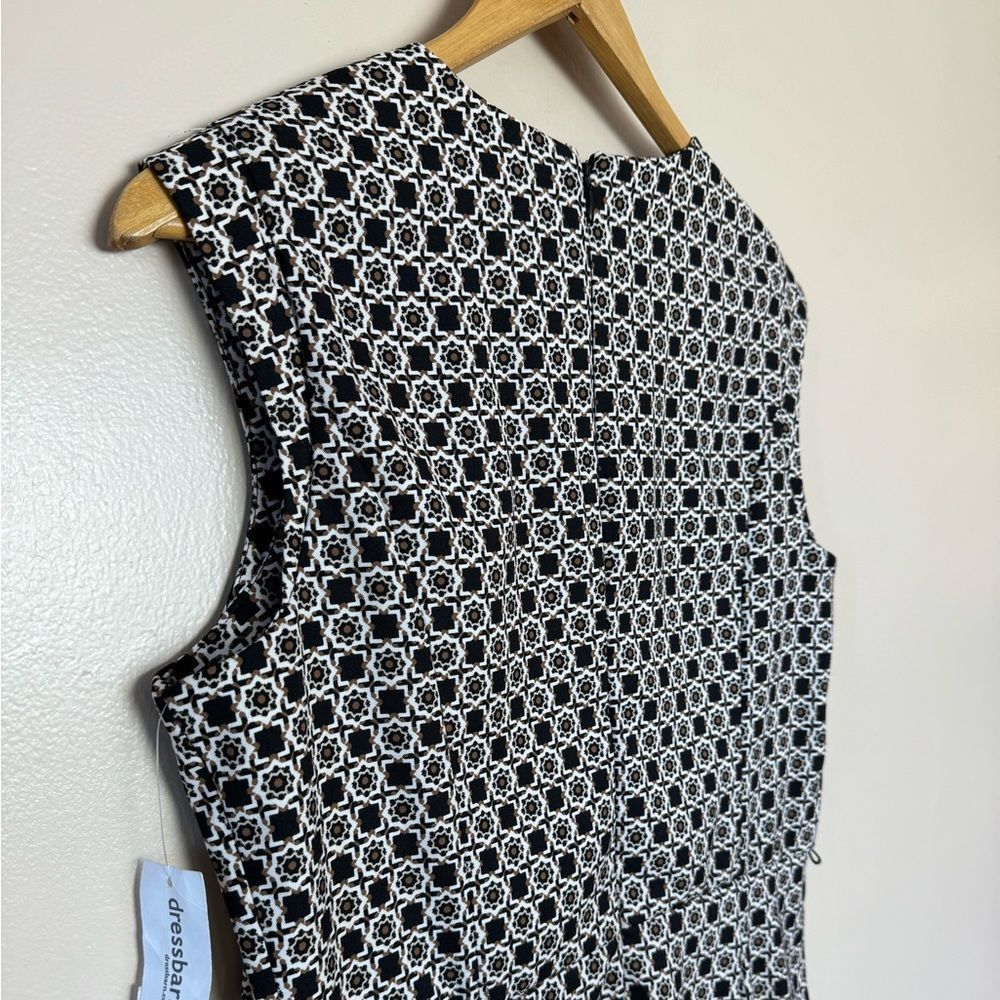 CLEARANCE! Dressbarn Patterned Sleeveless Belted Sheath Dress Size 12 NWT - Picture 7 of 8